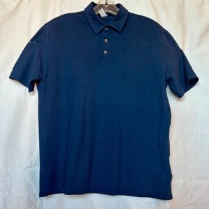 Zanone Men's Short Sl Shirt Polo Dark Blue Italian M size 52